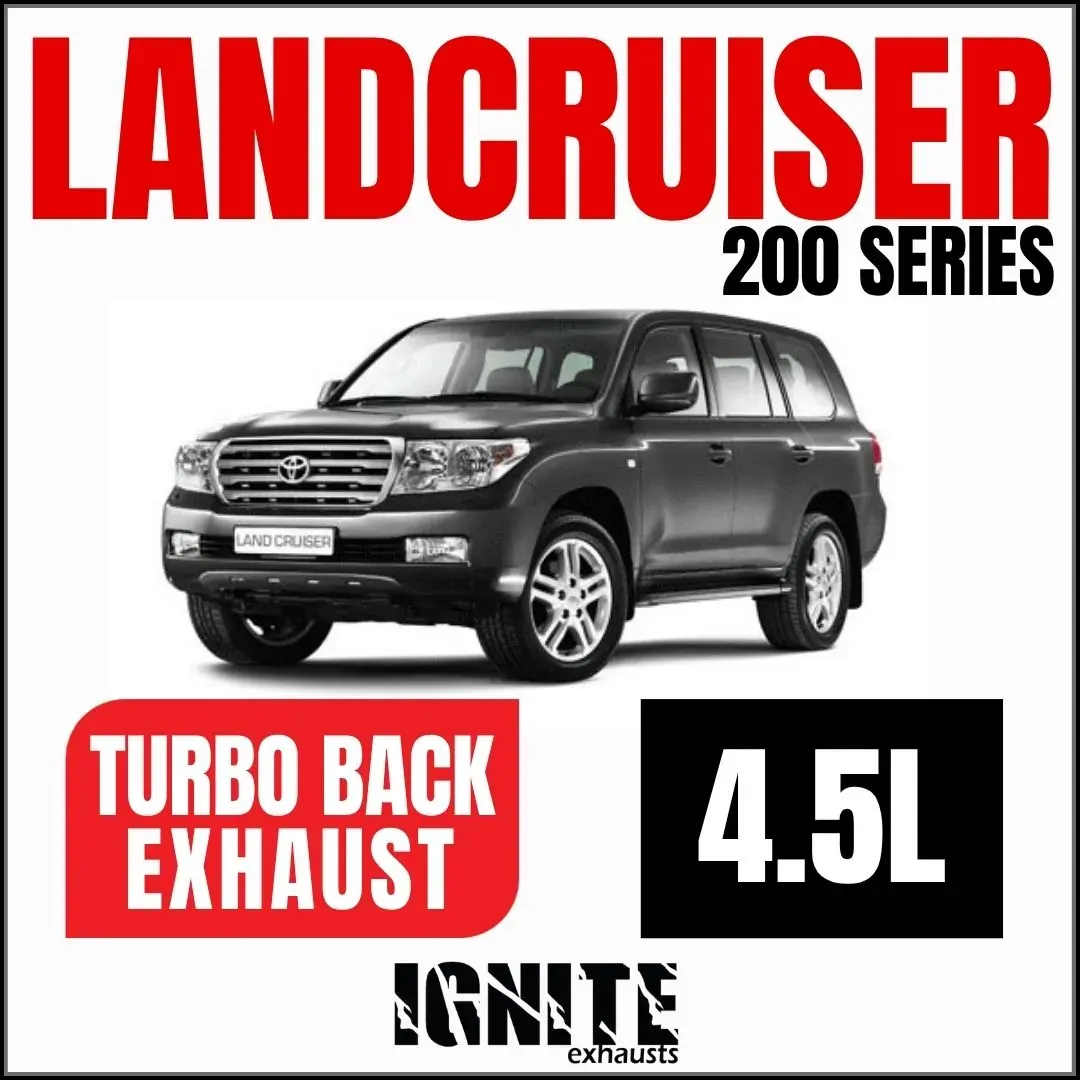 Toyota Landcruiser Exhaust 200 Series 4.5L V8 3" to 3.5" Turbo Back Systems