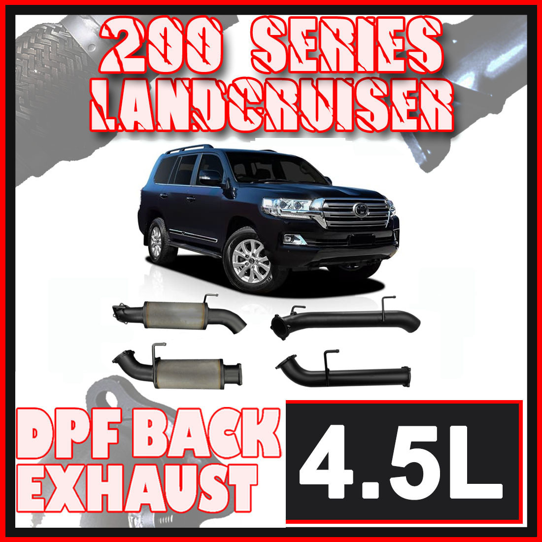 Toyota Landcruiser Exhaust 200 Series 4.5L V8 3" to 3.5" DPF Back Systems image