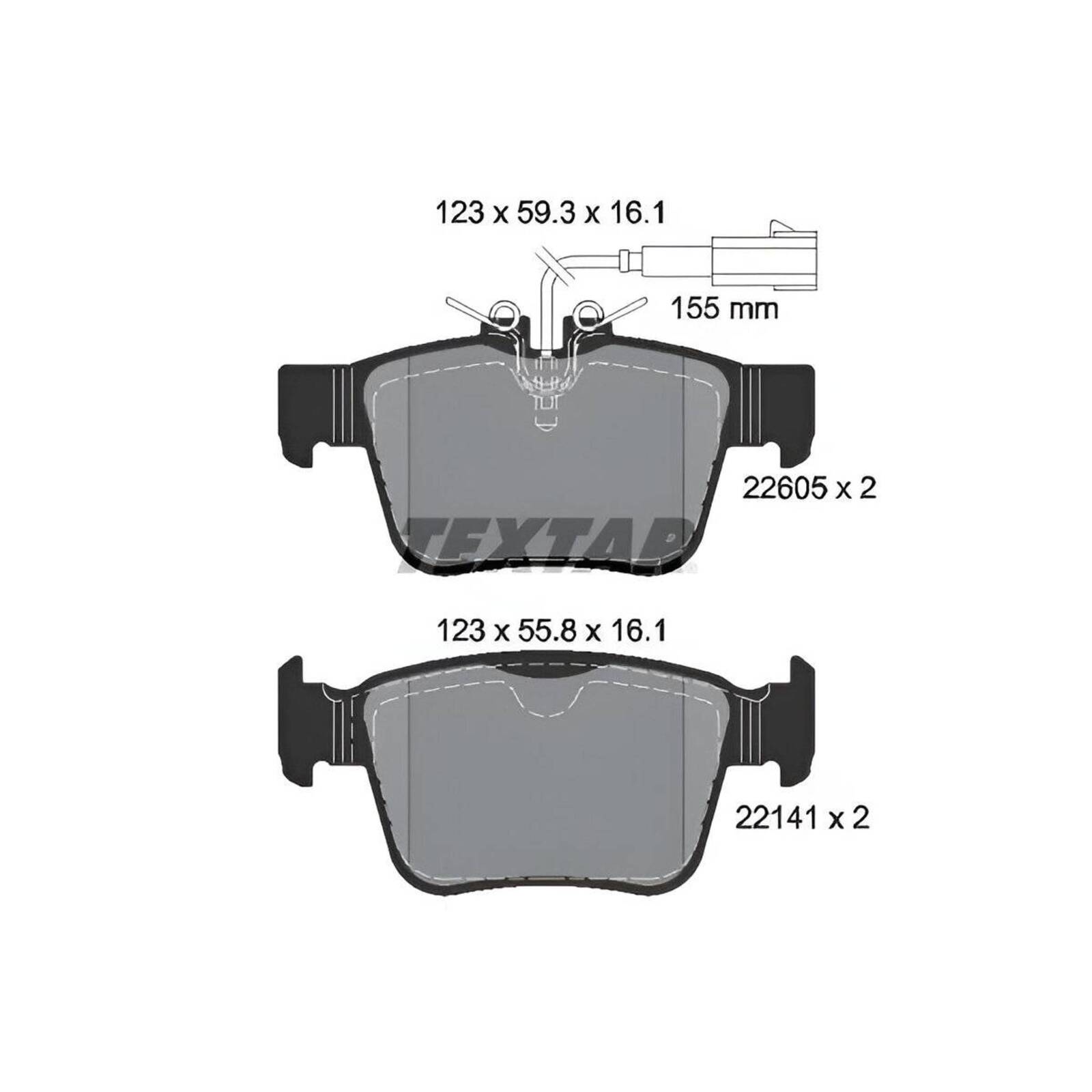 TEXTAR Brake Pad Set, Disc for Maserati Ghibli (08/2013 - on) image