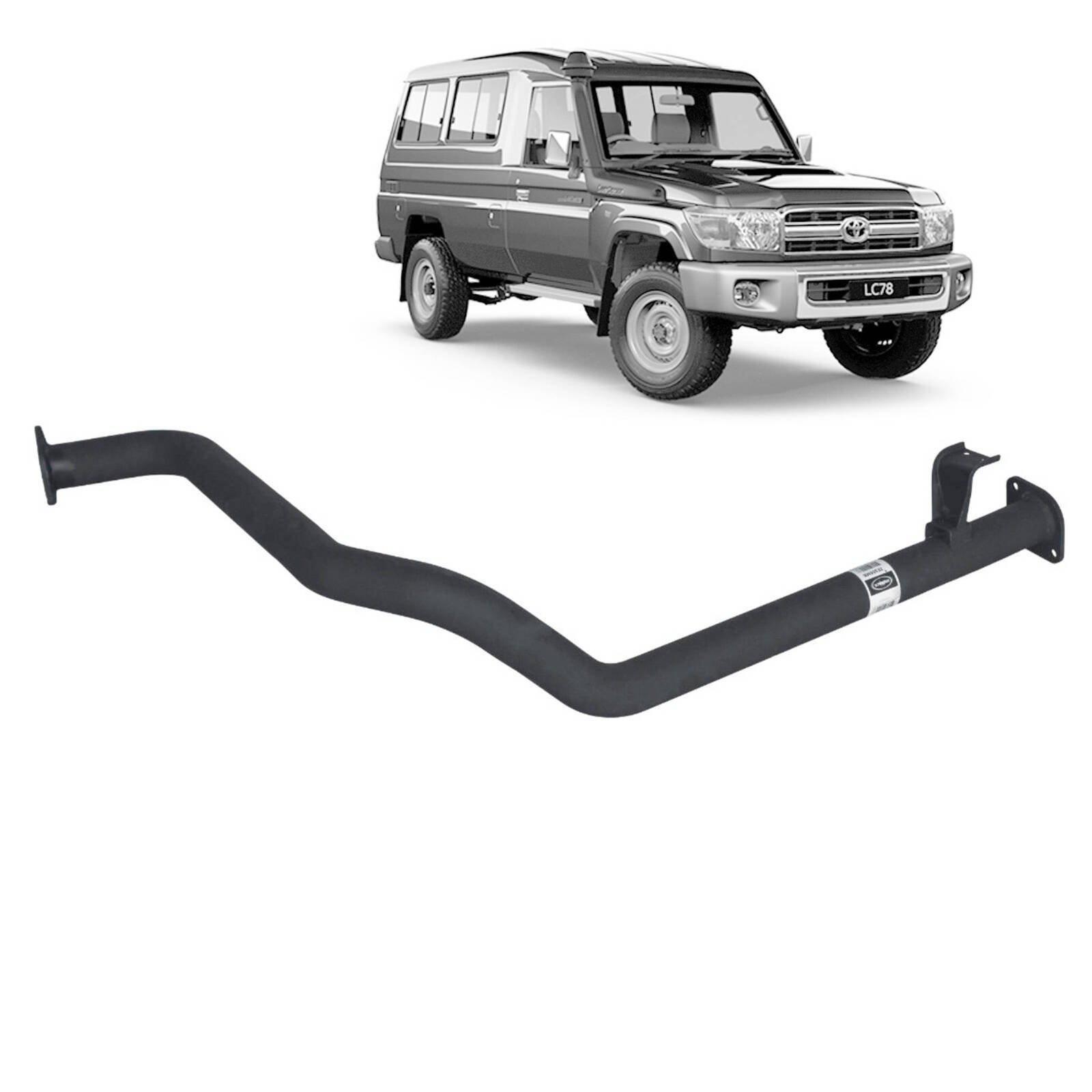 Redback Performance Intermediate Pipe Assembly for Toyota Landcruiser 75 (01/1990 - 09/1999) and 78 Series (01/1990 - 01/2007) 4.2L 1HZ image