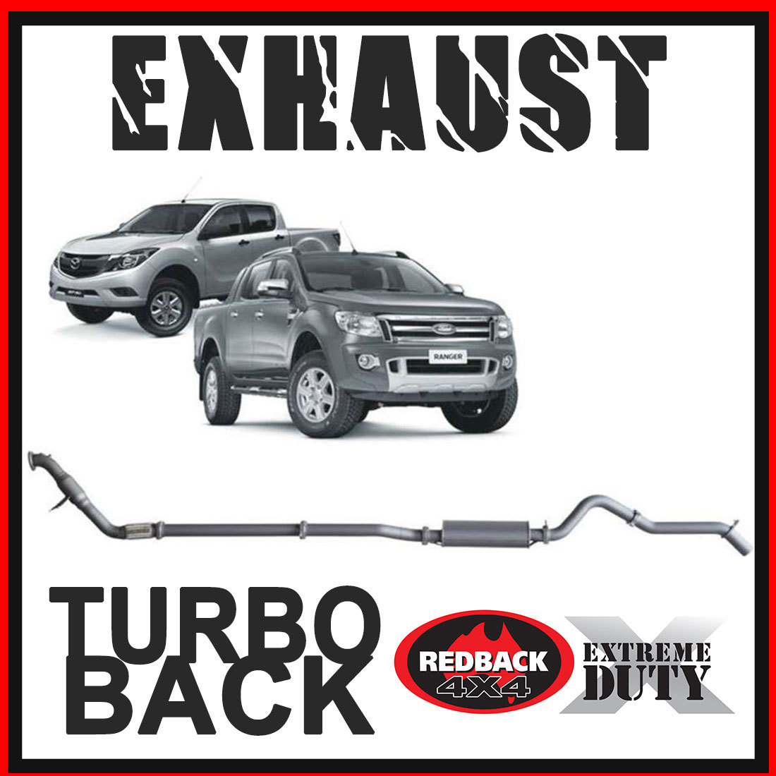 Ford PX Ranger 3.2L 2011 - 2016 Redback Extreme Duty Exhaust image