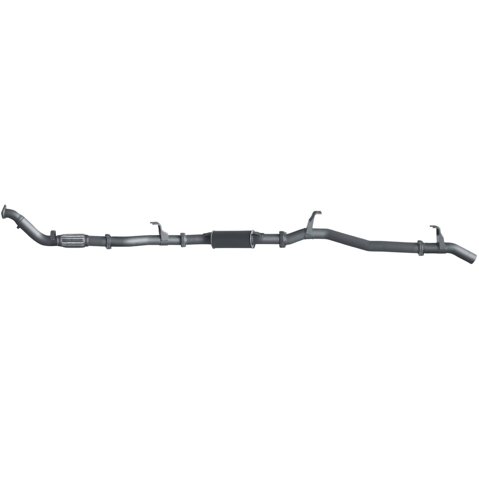 Redback Extreme Duty Exhaust for Toyota Landcruiser 76 Series Wagon with Auxiliary Fuel Tank (01/2007 - 10/2016) image