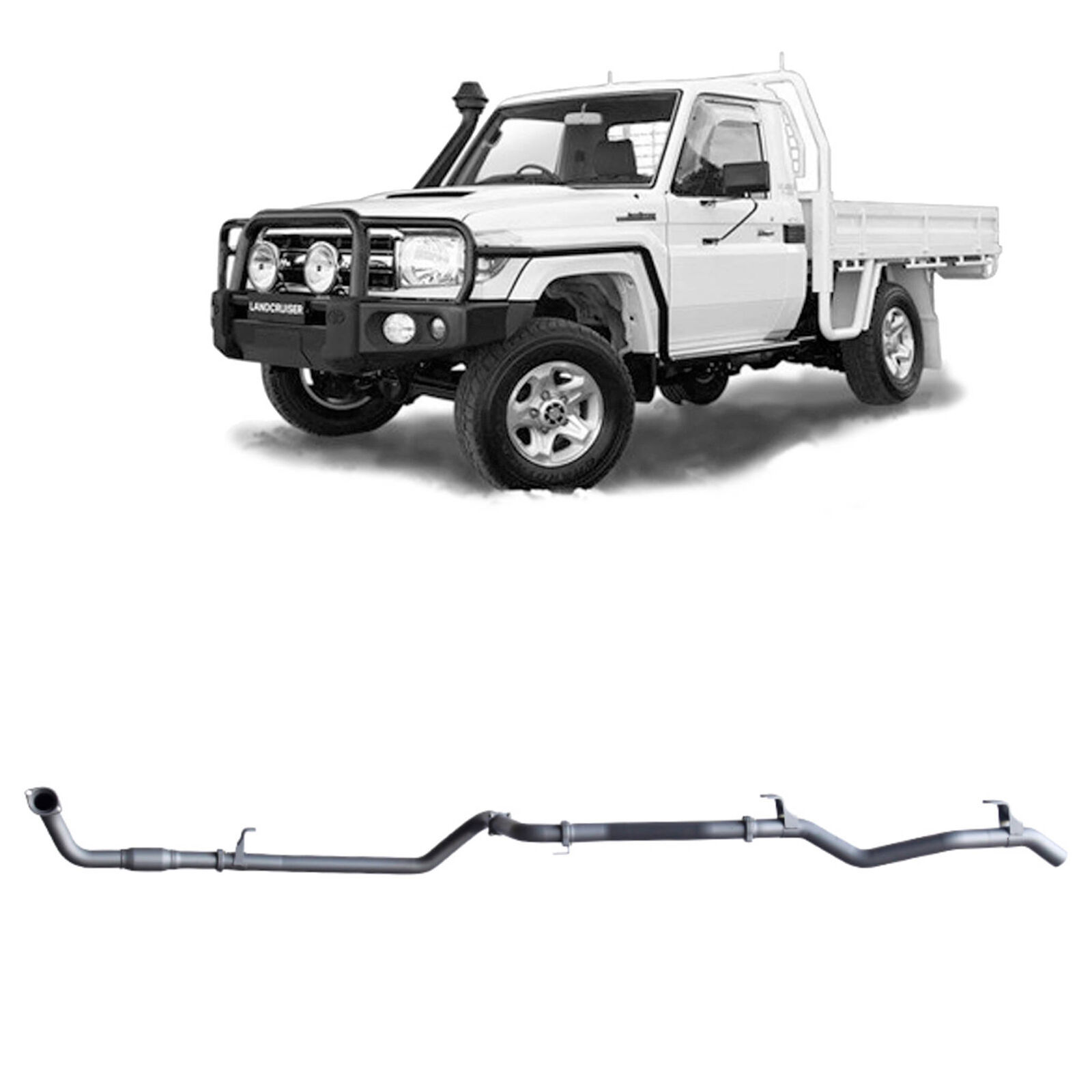 Redback Extreme Duty Exhaust for Toyota Landcruiser 79 Series 4.2L TD (01/2001 - 01/2007) image