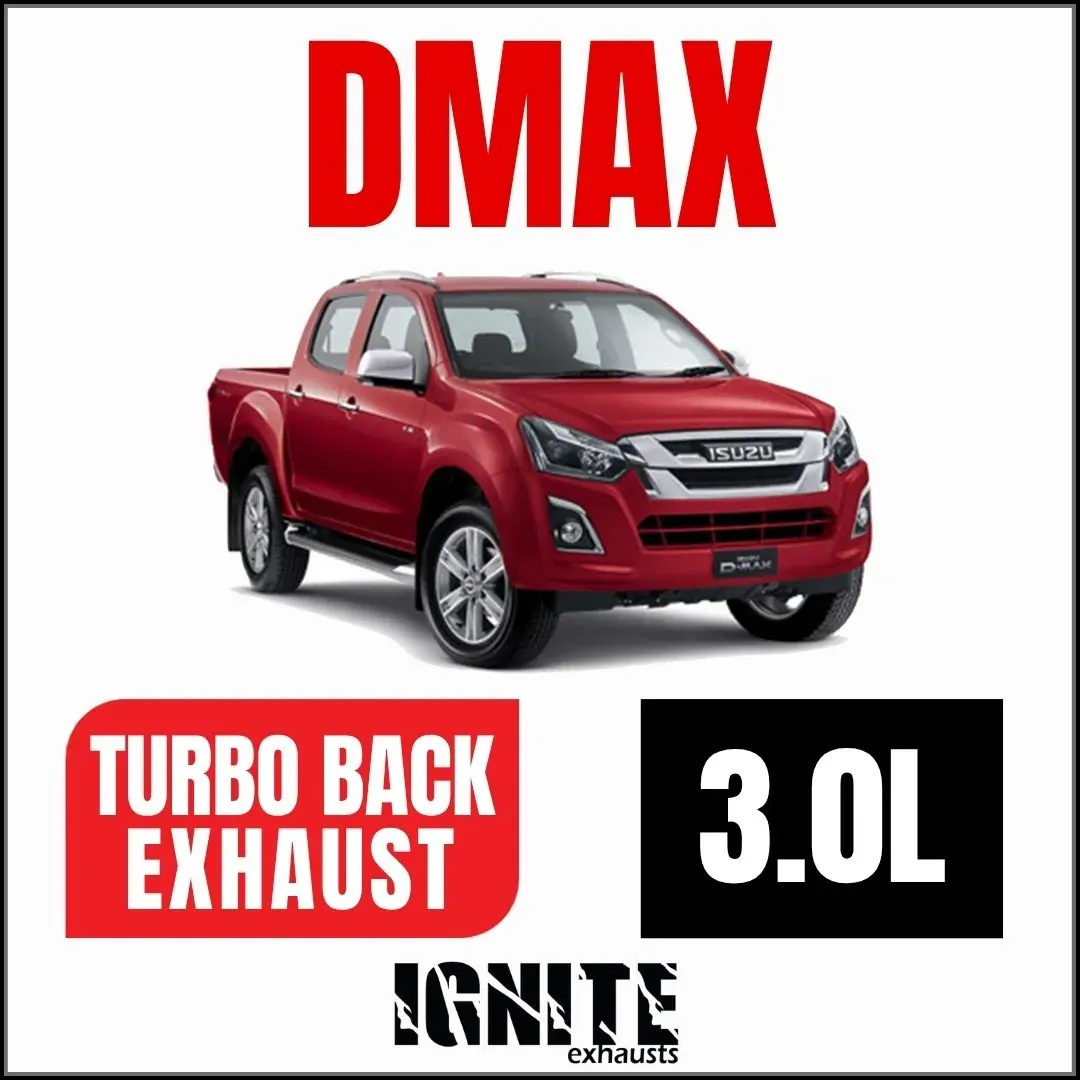 Isuzu D-Max Exhaust 3L 2012 to 2016 3" Turbo Back Systems