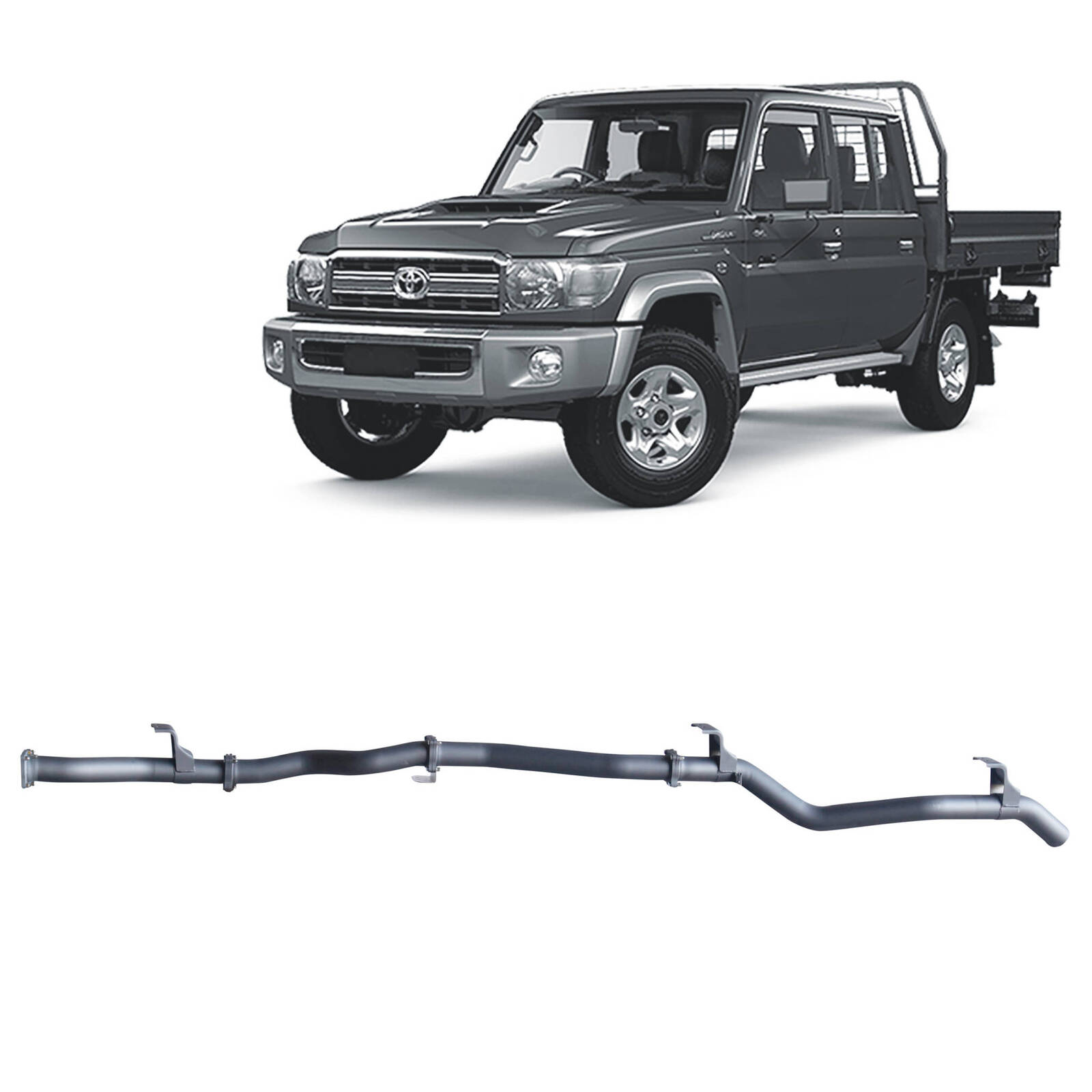 Redback Extreme Duty Exhaust for Toyota Landcruiser 79 Series Single and Double Cab (11/2016 - on) image
