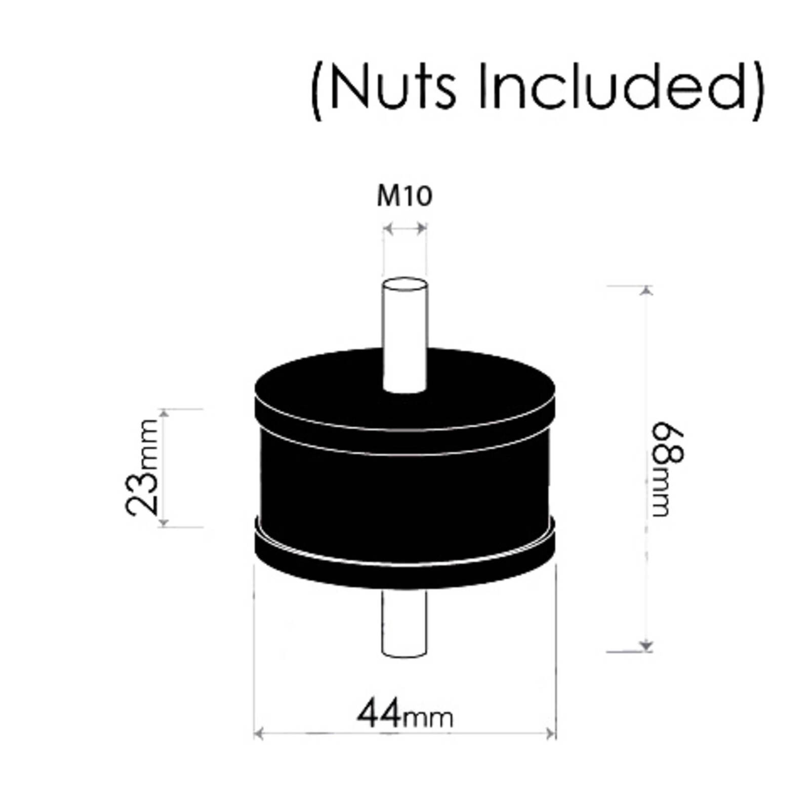 Cotton Reel Mounts - ID 48mm, ROUND, M10X1.25 image