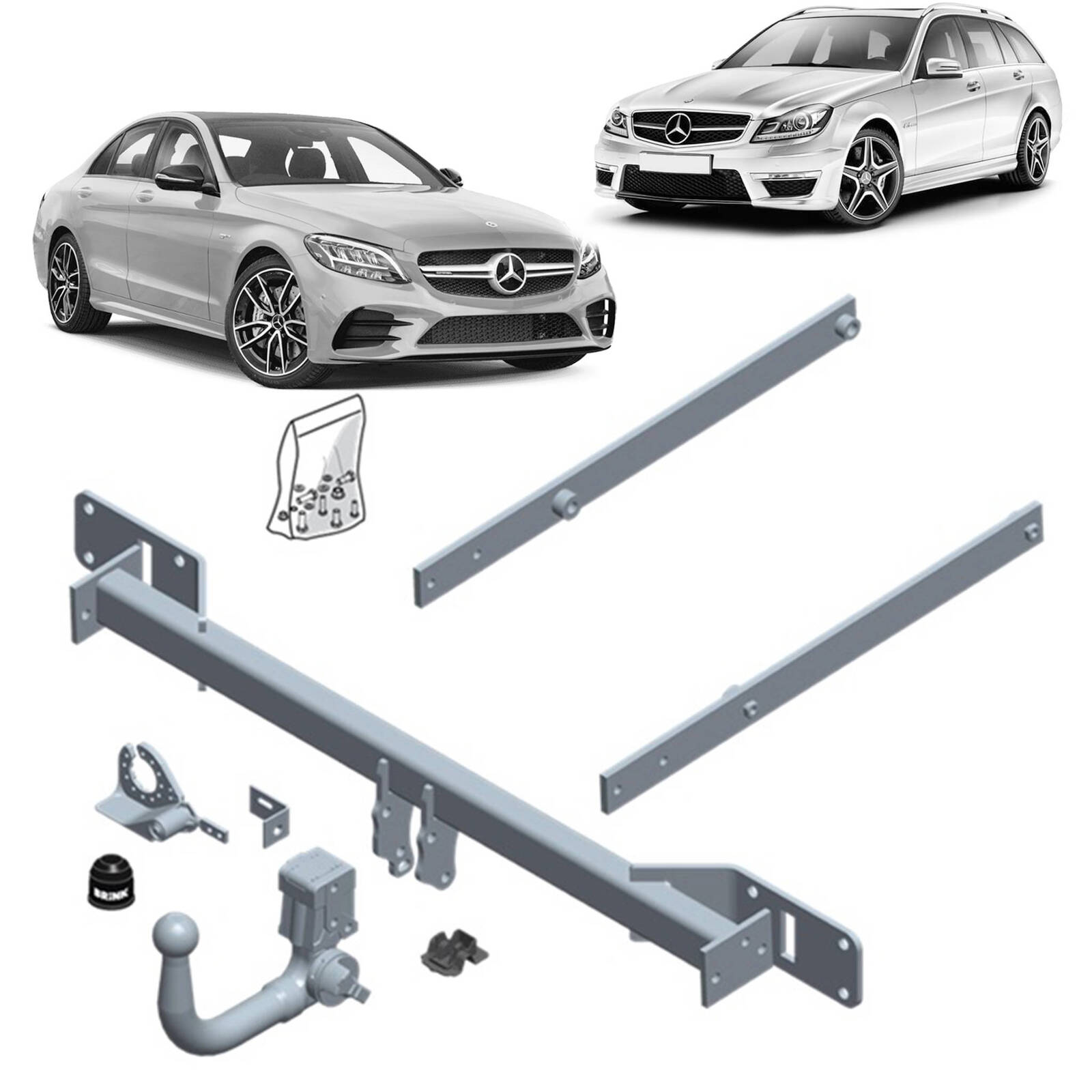 Brink Towbar for MERCEDES-BENZ C-CLASS (06/2011 - 10/2015), MERCEDES-BENZ C-CLASS (01/2007 - 03/2014), MERCEDES-BENZ C-CLASS (08/2007 - 08/2014) image