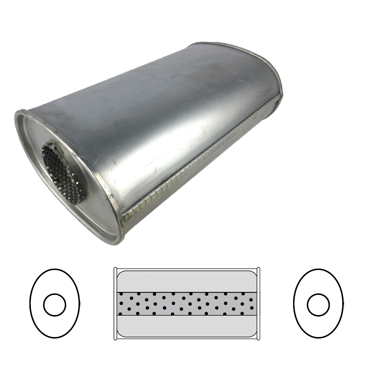 8" x 5" Oval, 14" Long, 3" Centre/Centre, Megaflow (No Spigots) image
