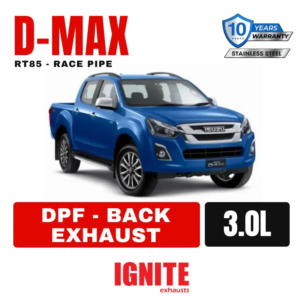 Isuzu D-Max Exhaust  4JJ1 3L Bolt on DPF Delete Race Pipes