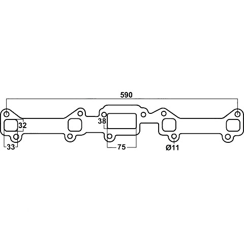 Redback Gasket for Ford Falcon (01/1960 - 02/1979), Fairlane (03/1967 - 05/1976), Cortina (10/1972 - 05/1977) image