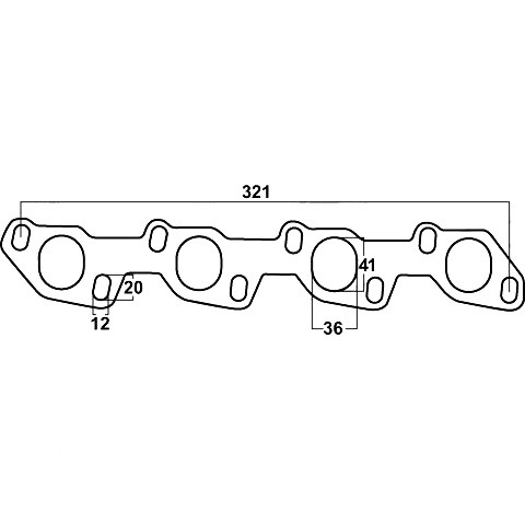 Gasket for Toyota Hilux & 4Runner, 2.0L, 2.4L, 2.8L & 3L, 4 Cylinders, Diesel image