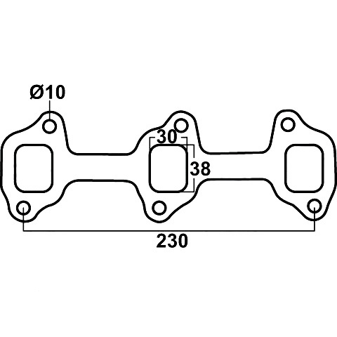 Header gasket for Toyota Land Cruiser HJ45, H 3.6L, Diesel image
