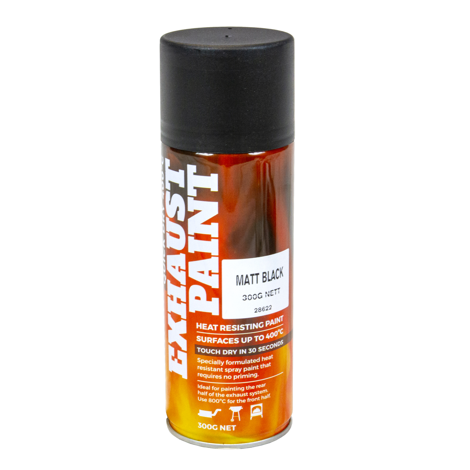 For REDBACK EXHAUST PAINT MATT BLACK 300G 400C image