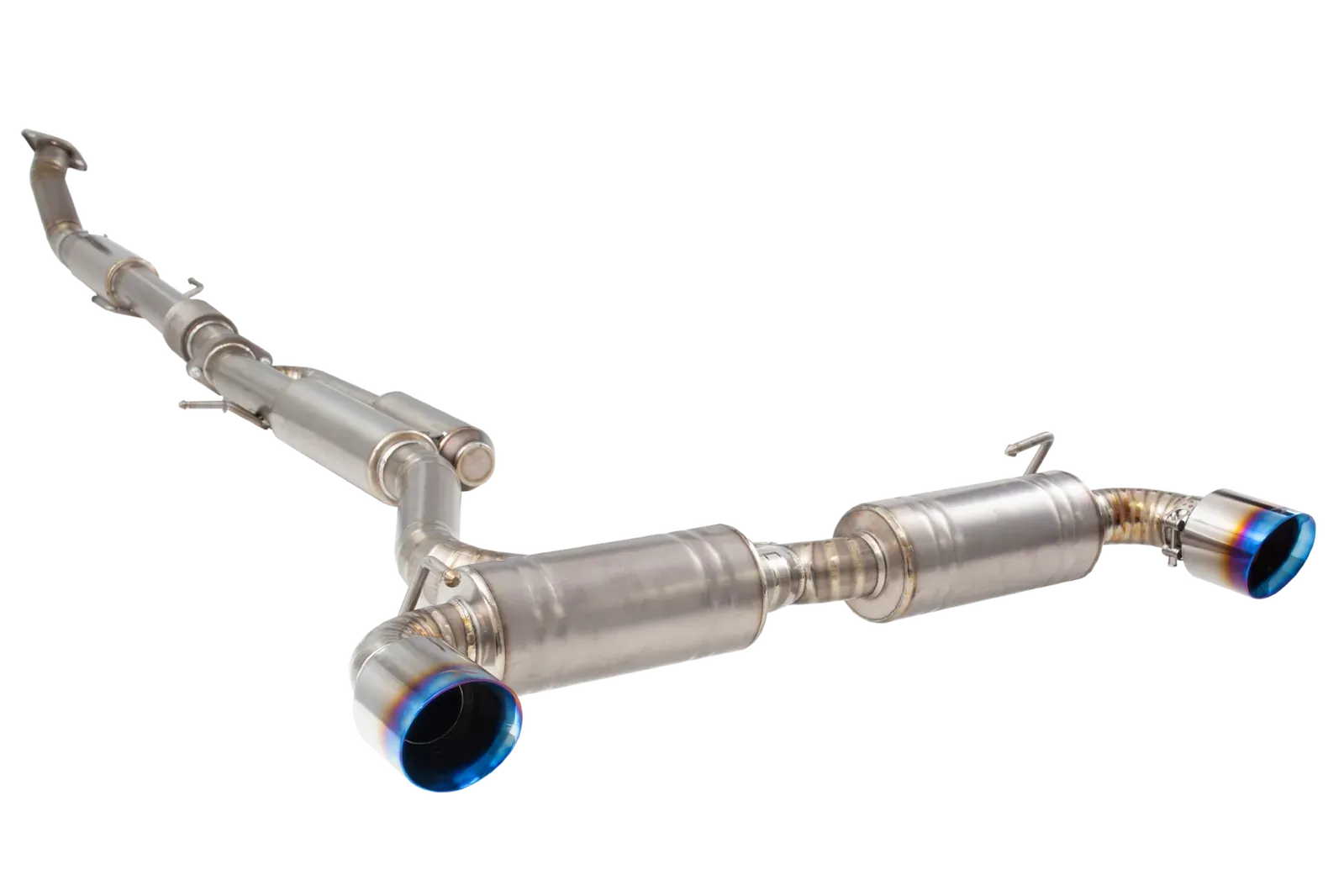 Toyota Yaris GR Titanium Cat Back System with Burnt Blue Tips