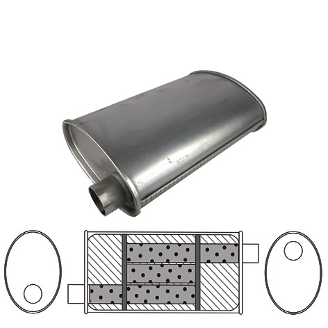 10" x 4" Oval, 16" Long, 2 1/2" Offset/Offset Glass Packed, Supersedes ASM307 image