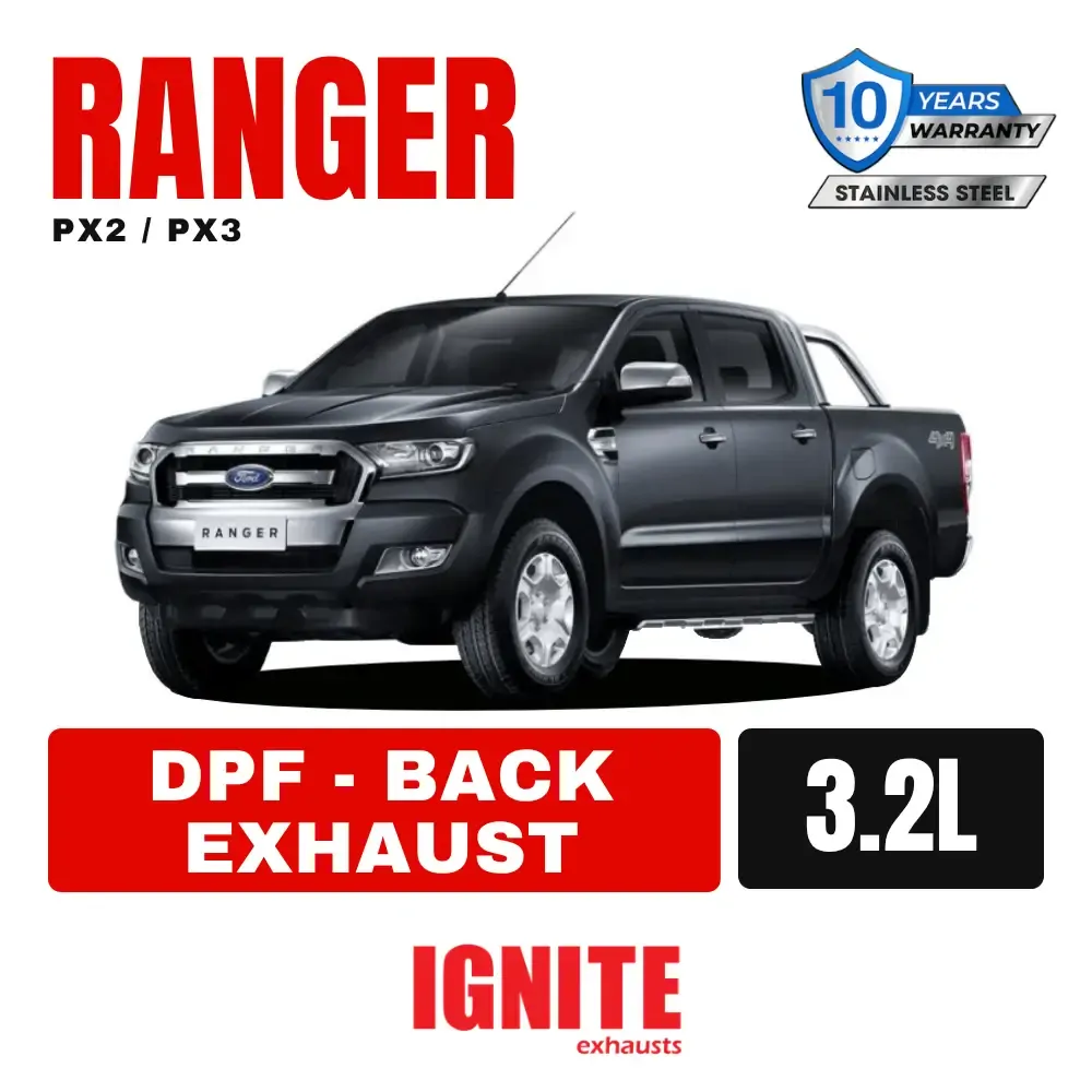 Ford Ranger Exhaust PX2/PX3 3.2L 3" DPF Delete Race Pipe