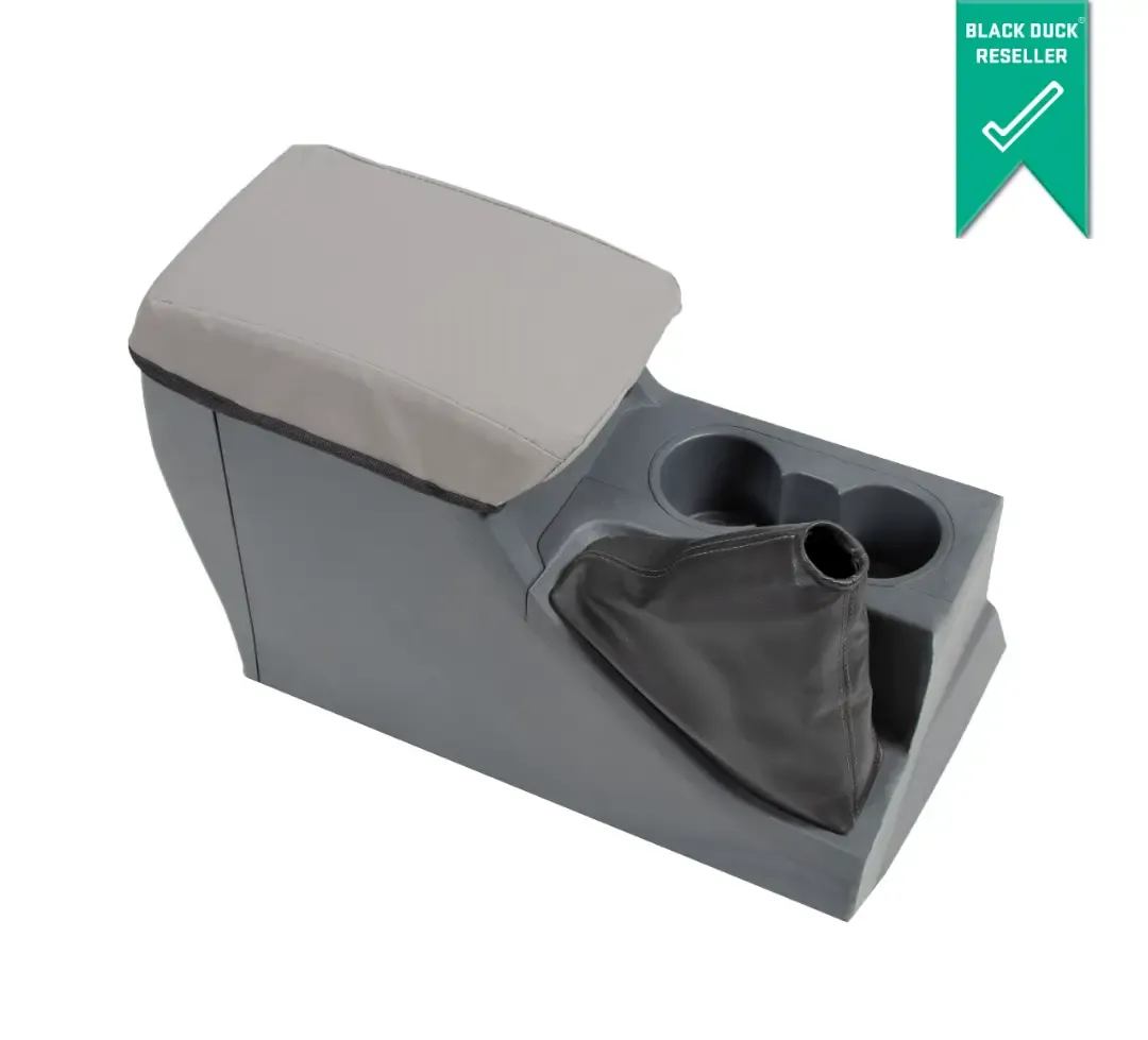 Black Duck Console Lid Cover - Fitting of Console Lid Cover voids use of small tray under console lid (if vehicle is equipped with secondary tray) - C