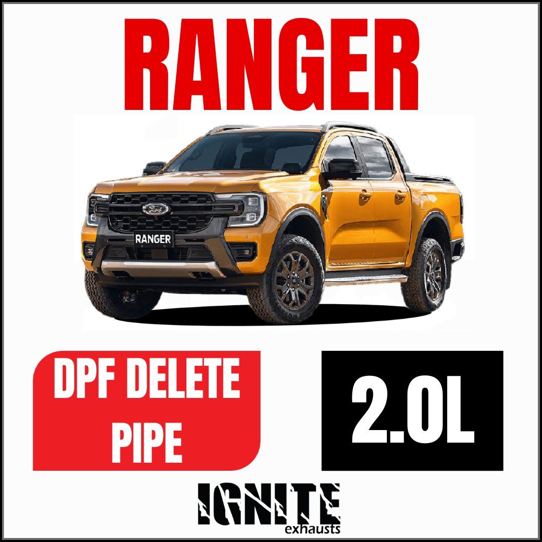 Ford Ranger Next Gen RA 2.0L Exhaust  3" DPF Delete Race Pipe