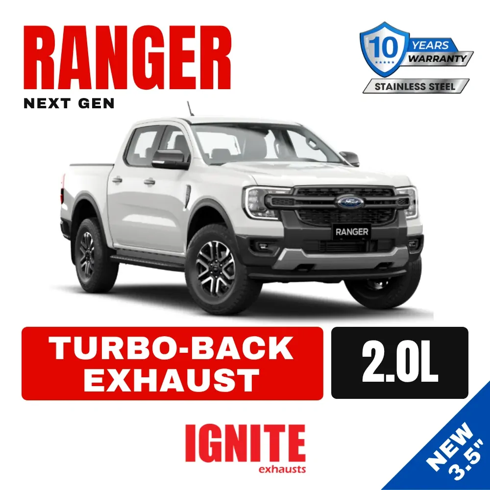 Ford Ranger Exhaust Next Gen RA 2.0L TD 3" & 3.5" Turbo Back Offroad 4x4 Systems