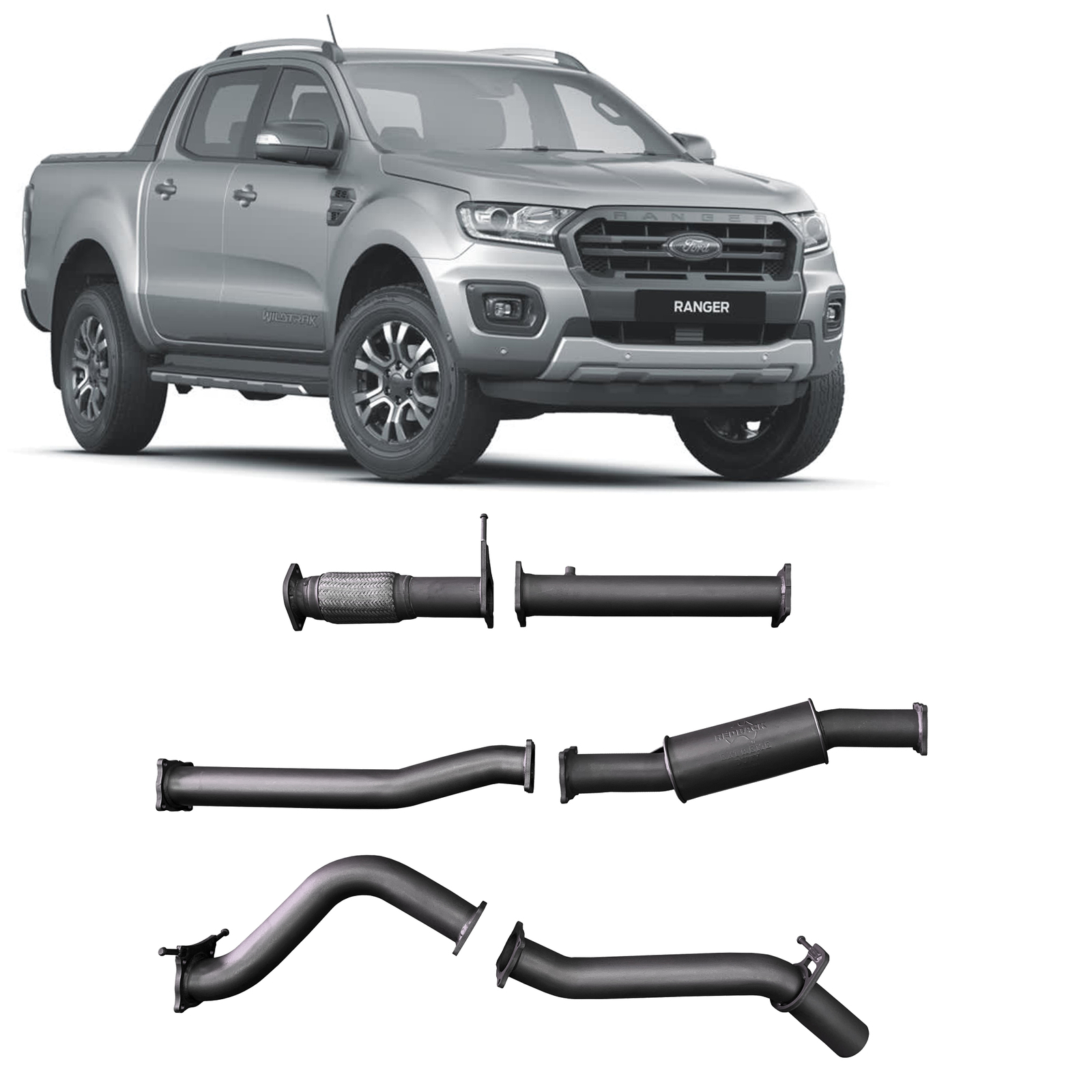 Redback Extreme Duty Exhaust for Ford Ranger 2.0L Bi-Turbo (10/2018 - on)