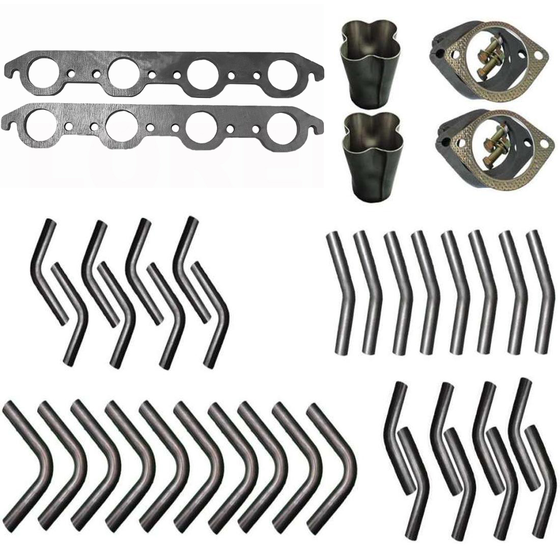 Ford Windsor V8 (with Dart Heads) 4-1 Extractor Kit - 1 3/4" Mandrel Bends image