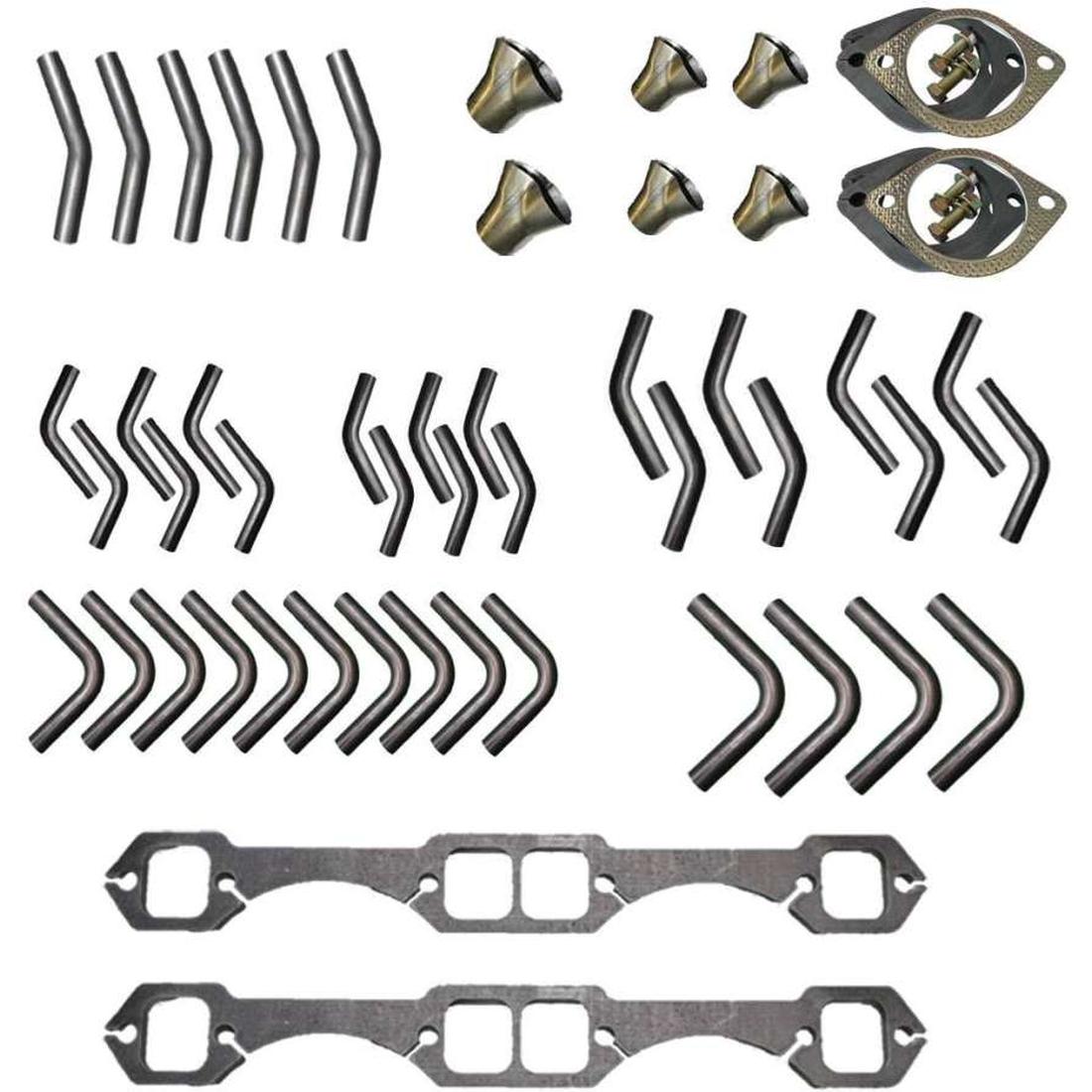 Chevy Small Block SBC V8 Tri-Y Extractor Kit - 1 3/4" Mandrel Bends image