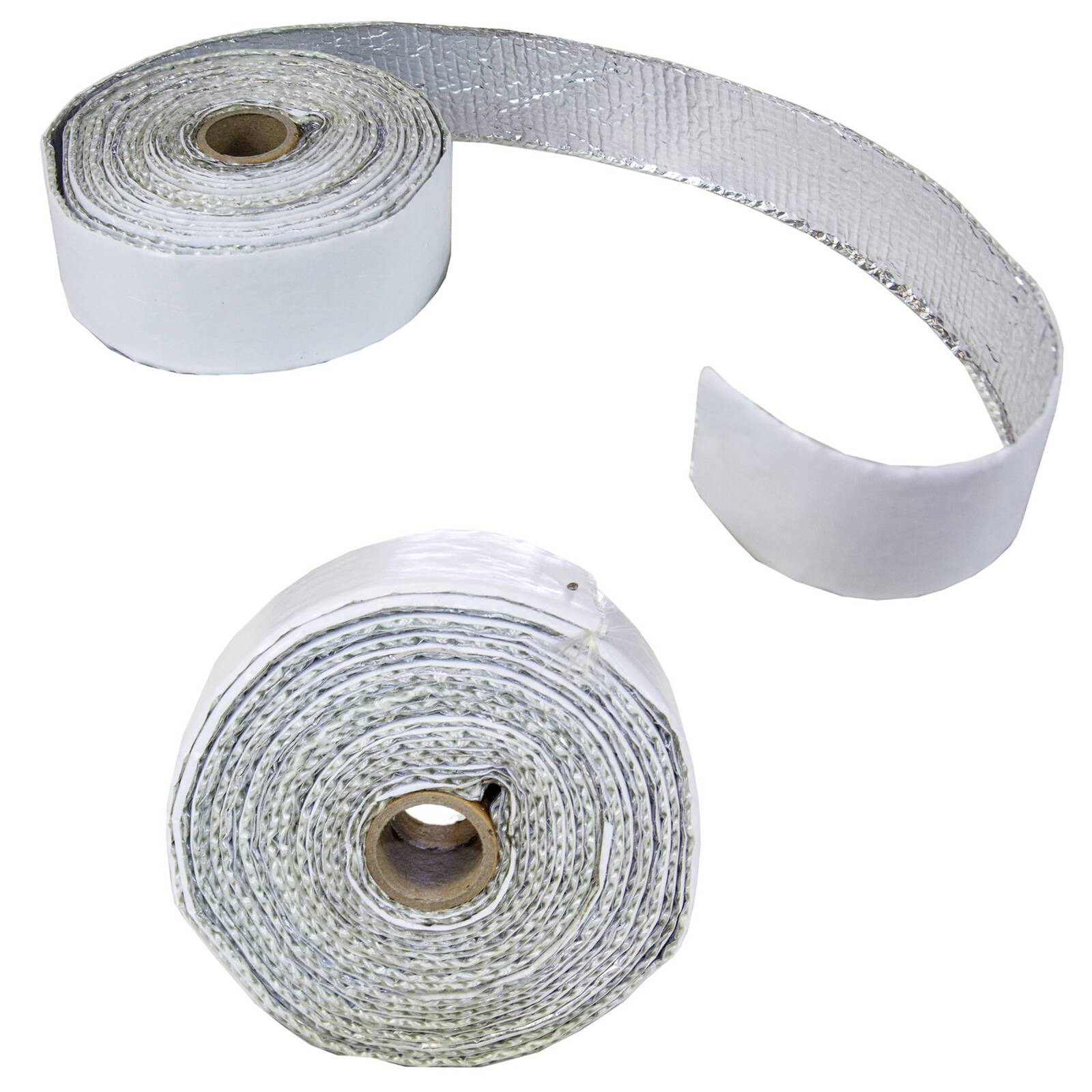 HEAT TAPE GLASS WHITE FOIL 40MM X 2MM X 5M FOIL ONE SIDE ADHESIVE OTHER SIDE image
