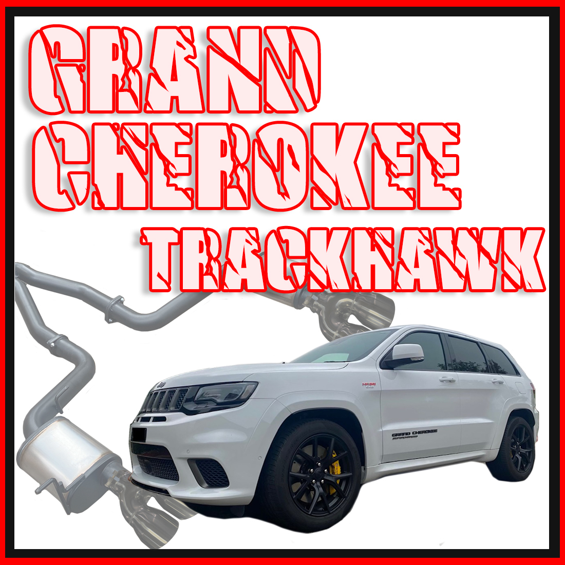 Jeep Grand Cherokee Exhaust Trackhawk 6.2L Supercharged 3" Cat Back System image
