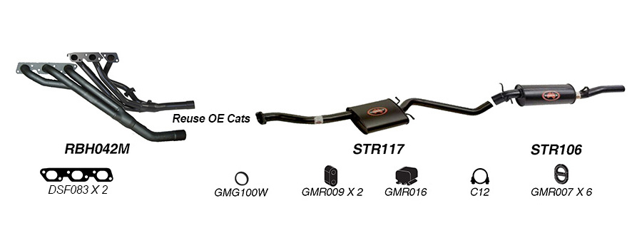 Redback Exhaust System for Holden Commodore (04/1995 - 08/1997), Calais (04/1995 - 1997) image