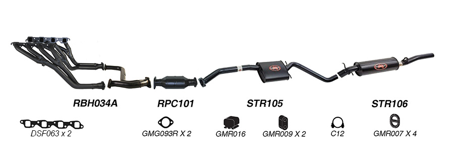Redback Exhaust System for Holden Calais (09/1991 - 1995), Commodore (09/1991 - 04/1995) image