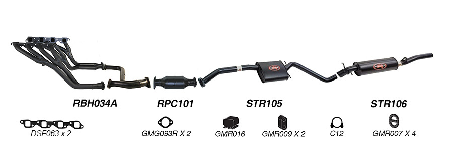 Redback Exhaust System for Holden Commodore (04/1995 - 08/1997), Calais (04/1995 - 1997) image