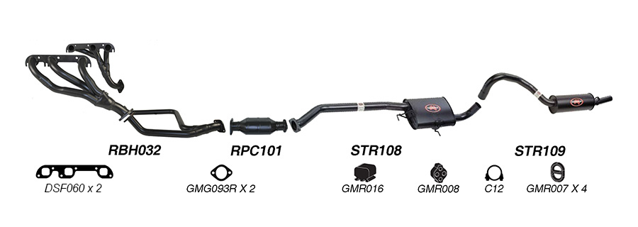Redback Exhaust System for Holden Commodore (01/1988 - 04/1995) image