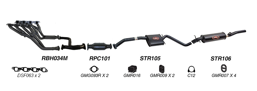 Redback Exhaust System for Holden Commodore (09/1991 - 1995), Calais (09/1991 - 1995) image