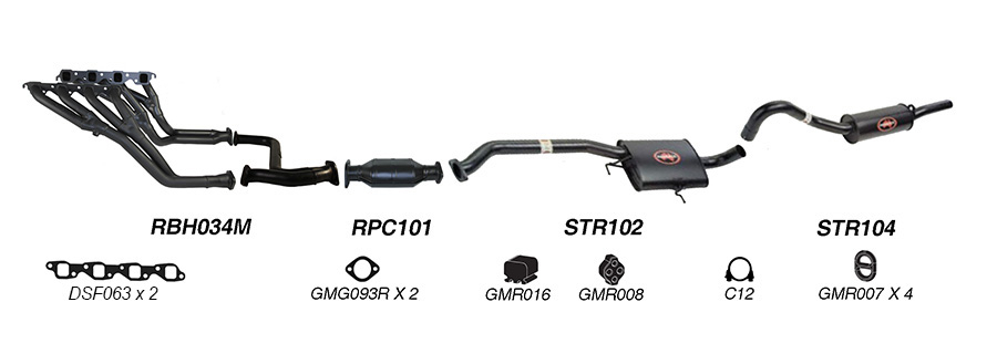 Redback Exhaust System for Holden Calais (04/1995 - 1997), Commodore (04/1995 - 08/1997) image