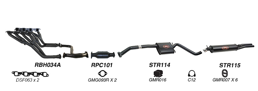 Redback Exhaust System for Holden Caprice (03/1990 - 06/1999), Statesman (03/1990 - 1999) image