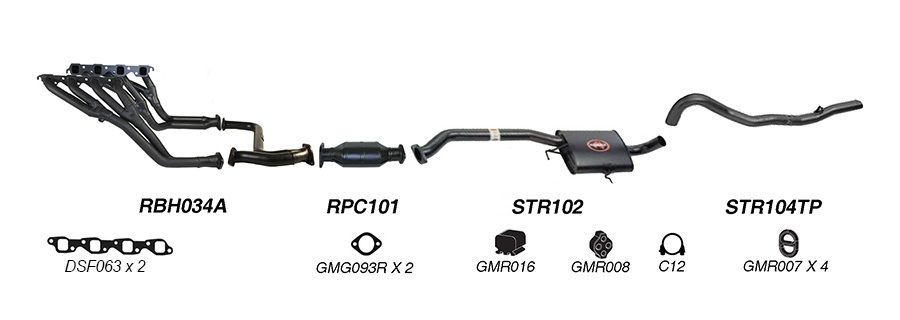 Redback Exhaust System for Holden Calais (04/1995 - 09/1997), Commodore (04/1995 - 1997) image