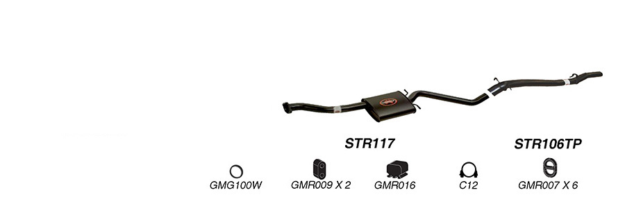 Redback 2.5" Catback Exhaust for Holden Calais , Commodore VS with Rear Muffler Delete image
