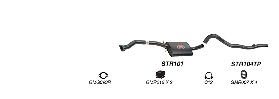 Redback 2.5" Catback  Exhaust for Holden Commodore  VL (01/1986 - 1988), Calais (01/1986 - 1988) with Rear Muffler Delete image