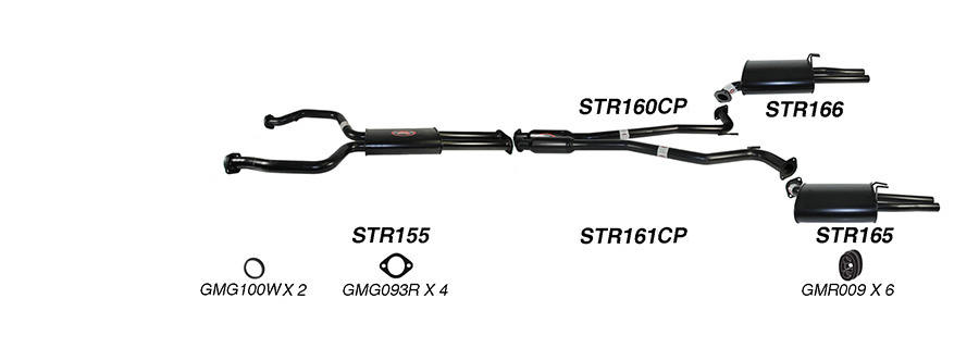 Redback 2 1/4" Dual Exhaust for Holden Commodore VE/VF V6 Ute image