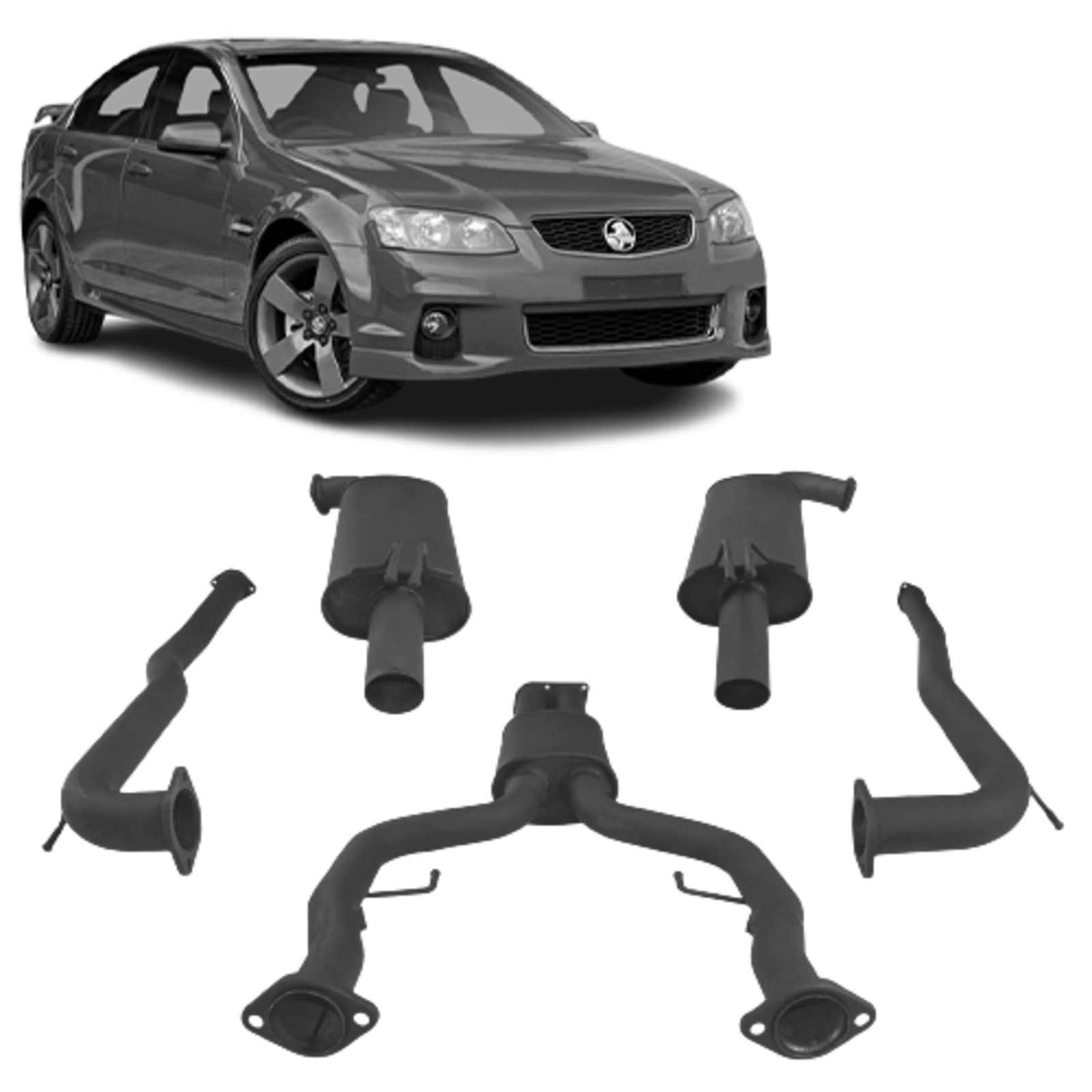 Redback 3" Dual Exhaust for Holden Commodore VE/VF Sedan and Wagon image
