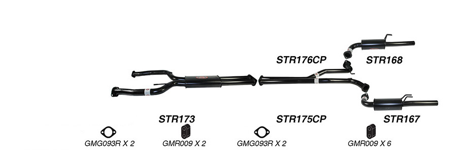 Redback 2 1/2" Dual Exhaust for Holden Commodore VE/VF V6/V8 Ute image