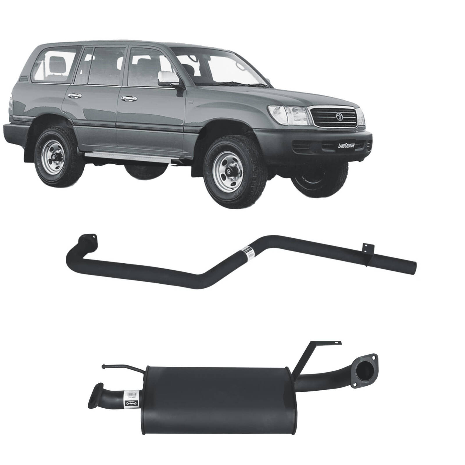 Redback Performance Exhaust System for Toyota Landcruiser 105 Series image