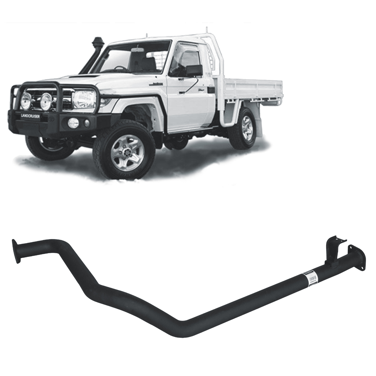 Redback 2.5" Exhaust for 79 Series Exhaust 1HZ with Muffler image