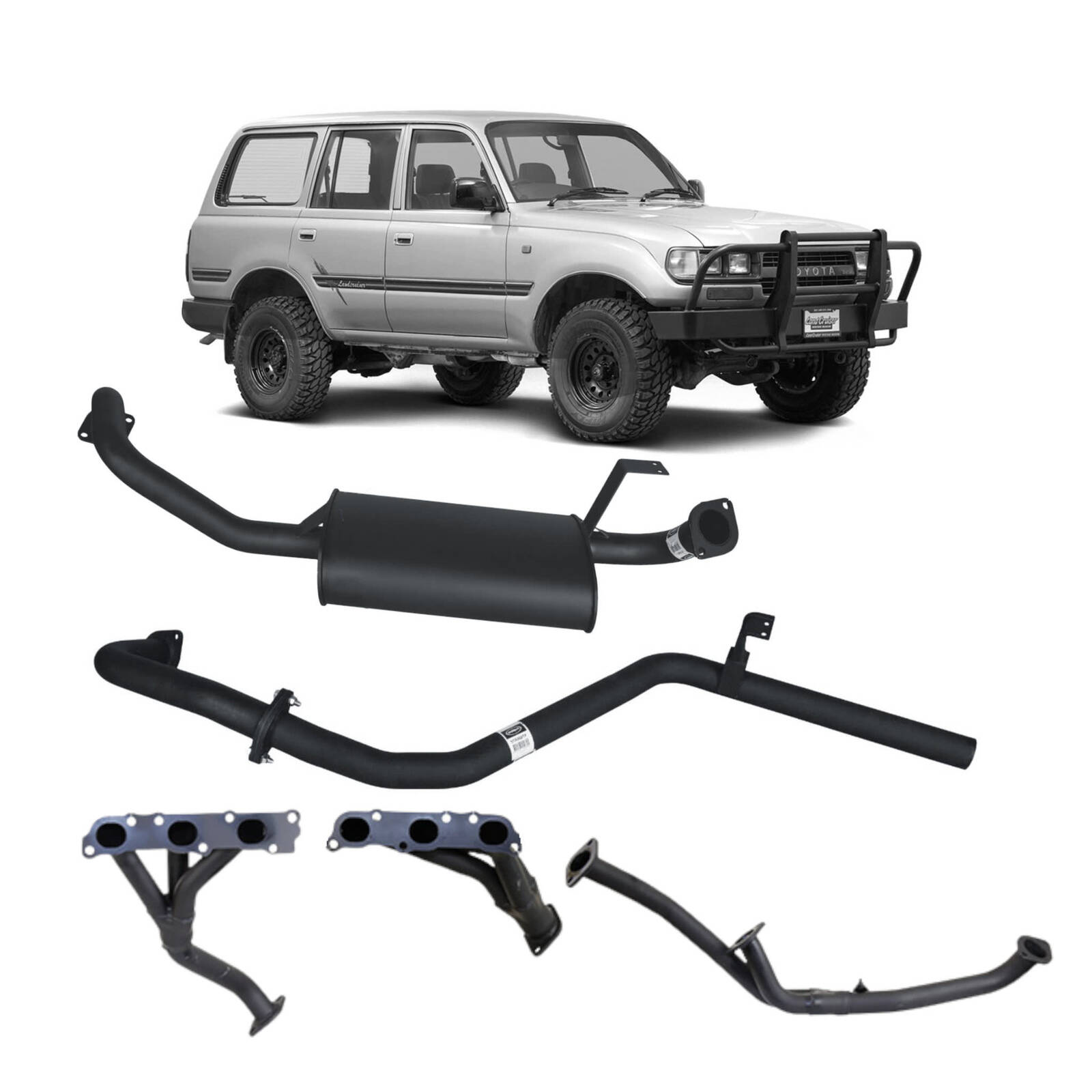 Redback Performance Headers and Exhaust for Toyota Landcruiser 80 Series Wagon 4.5 FZ image