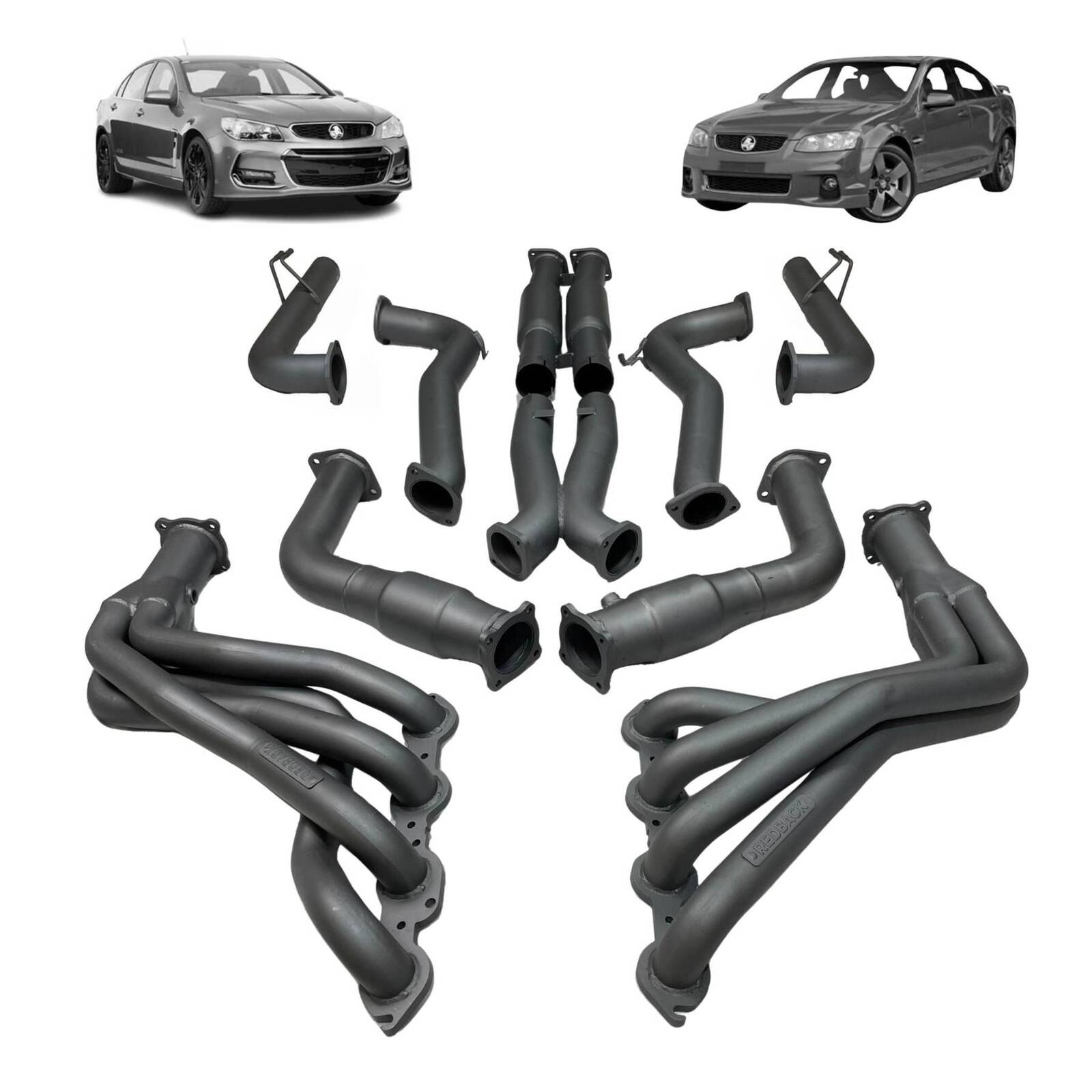 Redback Dual 3" Engine back Exhaust with Muffler Delete for Holden Commodore VE & VF Sedan / Wagon image