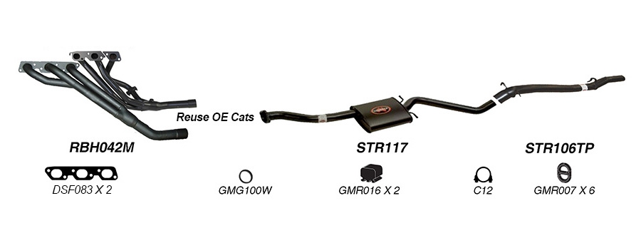 Redback Exhaust System for Holden Commodore (04/1995 - 08/1997), Calais (04/1995 - 08/1997) image