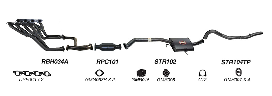 Redback Exhaust System for Holden Commodore (10/1988 - 1995), Calais (03/1989 - 1995) image