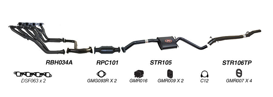 Redback Exhaust System for Holden Calais (09/1991 - 1995), Commodore (09/1991 - 1995) image