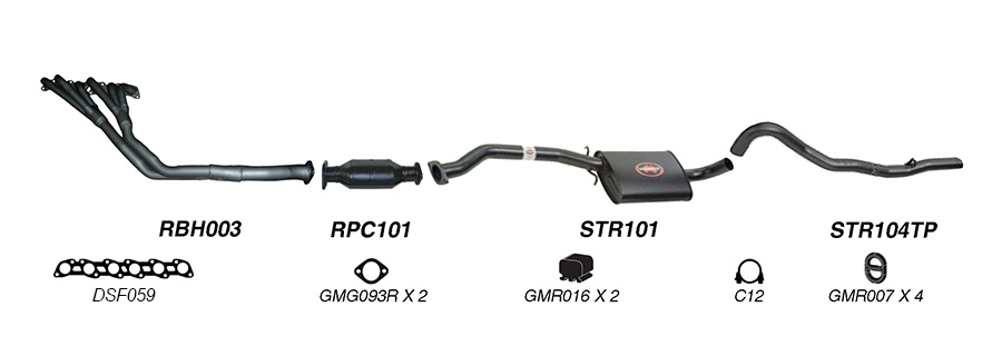Redback Exhaust System for Holden Commodore (03/1986 - 1988), Calais (03/1986 - 09/1988) image