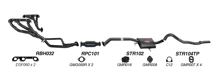 Redback Exhaust System for Holden Commodore (08/1988 - 04/1995), Calais (08/1988 - 1995) image